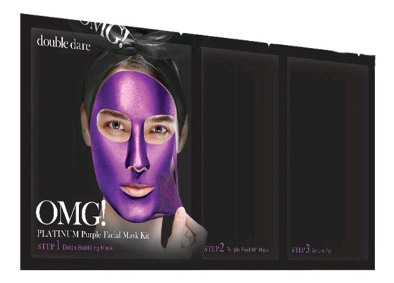 Маска для лица трехкомпонентная Platinum Facial Mask 5шт: Purple