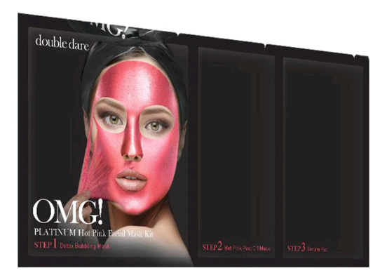 Маска для лица трехкомпонентная Platinum Facial Mask 5шт: Hot Pink