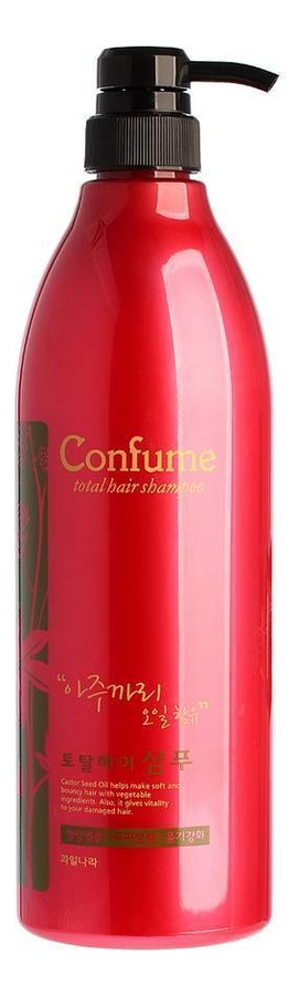 Шампунь для волос c касторовым маслом Confume Total Hair Shampoo: Шампунь 950мл балансирующий шампунь для жирных волос balancing shampoo oily hair 43212 300 мл