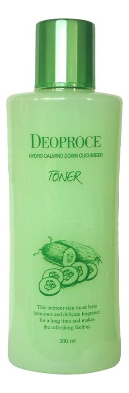 Успокаивающий тонер для лица с экстрактом огурца Hydro Calming Down Cucumber Toner 380мл эмульсия для лица с экстрактом огурца hydro calming down cucumber emulsion 380мл