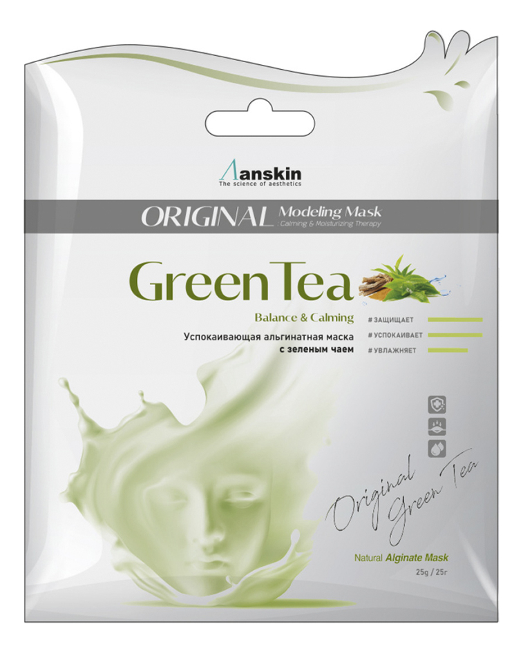 Маска альгинатная с экстрактом зеленого чая Green Tea Modeling Mask 25г: Маска 25г (запасной блок) маска альгинатная с экстрактом алоэ aloe modeling mask 25г маска 25г запасной блок