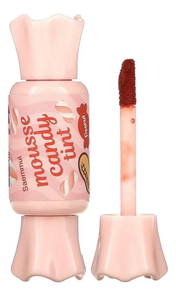 

Тинт-мусс для губ Конфетка Saemmul Mousse Candy Tint 8г: 09 Peanut Mousse, Тинт-мусс для губ Конфетка Saemmul Mousse Candy Tint 8г