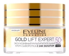 Eveline Эксклюзивный укрепляющий крем-сыворотка для лица с 24К золотом 50+ Gold Lift Expert 50мл