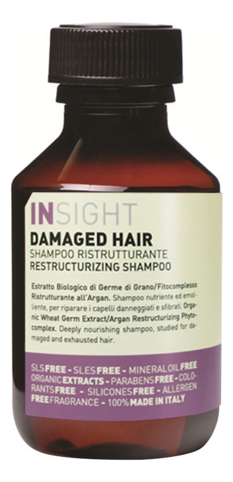 Шампунь для волос с экстрактом ростков пшеницы и маслами Damaged Hair Restructurizing Shampoo: Шампунь 100мл