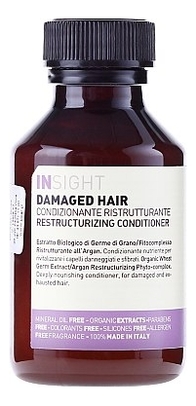 Кондиционер для поврежденных волос Damaged Hair Restructurizing Conditioner: Кондиционер 100мл insight шампунь damaged hair restructurizing восстанавливающий для поврежденных волос 100 мл