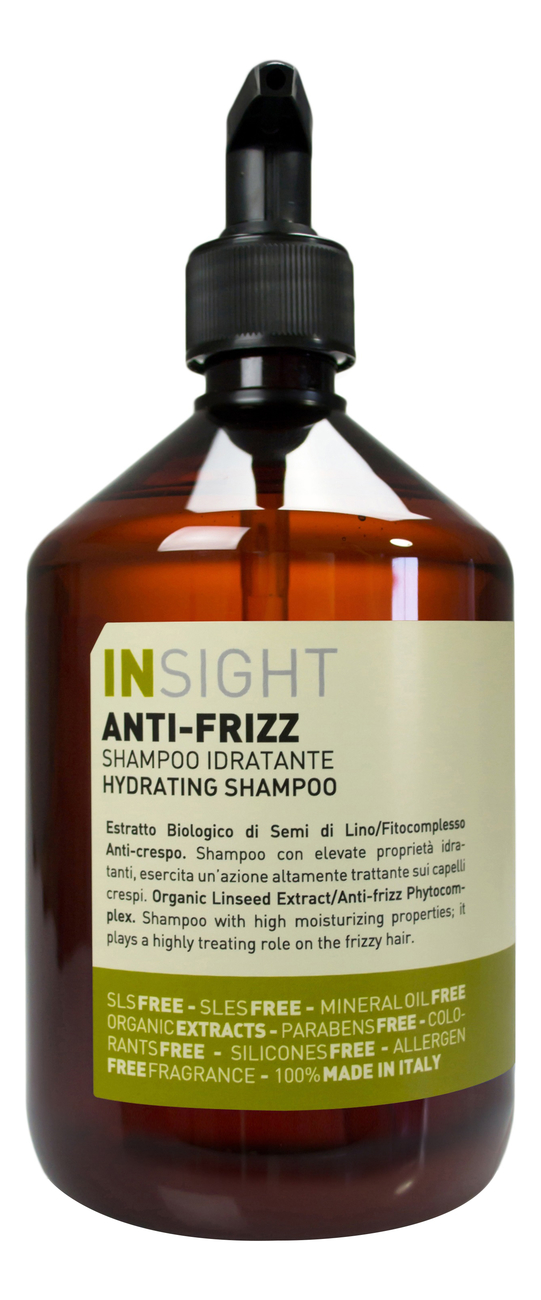 Купить Разглаживающий шампунь для волос с хлопковым маслом Anti-Frizz Hydrating Shampoo: Шампунь 400мл, INSIGHT