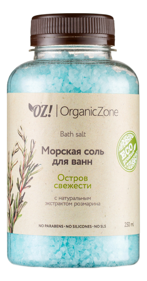 Соль для ванн Остров свежести Bath Salt 250мл: Соль 250мл морская соль для ванн oz organiczone остров свежести 250 мл