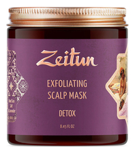 Zeitun Скраб-маска для кожи головы и волос с солью Мертвого моря Exfoliating Scalp Mask Detox 250мл
