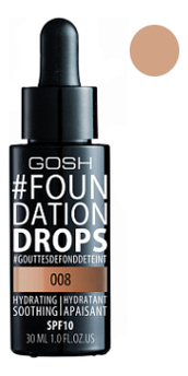 

Увлажняющий тональный крем для лица Foundation Drops SPF10 30мл: 008 Honey, Увлажняющий тональный крем для лица Foundation Drops SPF10 30мл