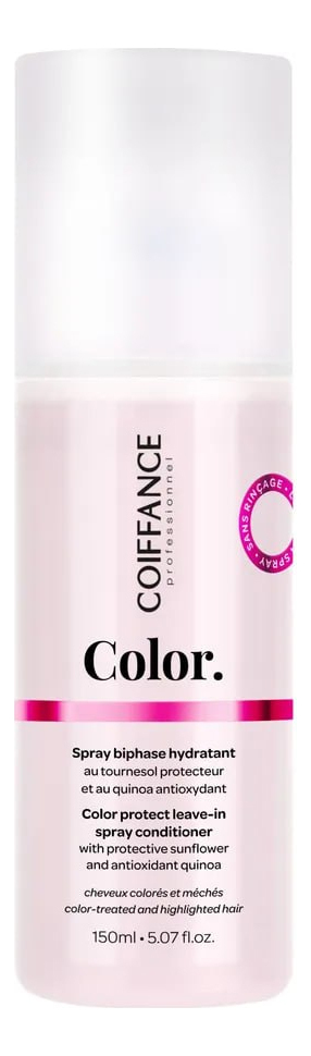 

Двухфазный увлажняющий спрей-кондиционер для окрашенных волос Color Leave-In Spray: Спрей-кондиционер 150мл, Двухфазный увлажняющий спрей-кондиционер для окрашенных волос Color Leave-In Spray
