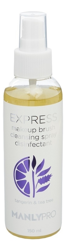 Профессиональный экспресс-очиститель дезинфектор кистей Makeup Brush Express-Cleaner: Экспресс-очиститель 150мл, Manly PRO  - Купить