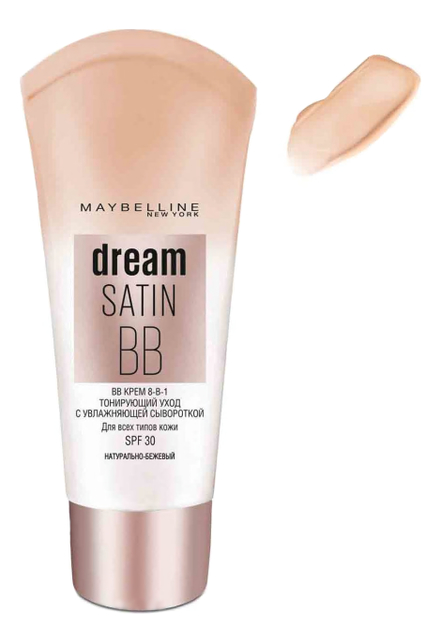 

BB крем для лица с увлажняющей сывороткой Dream Satin SPF30 30мл: Натурально-бежевый, BB крем для лица с увлажняющей сывороткой Dream Satin SPF30 30мл