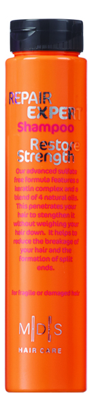 Купить Шампунь бессульфатный для волос с кератином MDS Hair Care Repair Expert Shampoo Restore Strength: Шампунь 250мл, Mades Cosmetics