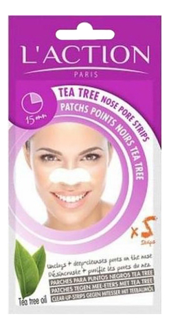 

Полоски очищающие для носа с экстрактом чайного дерева Tea Tree Nose Pore Strips 5шт