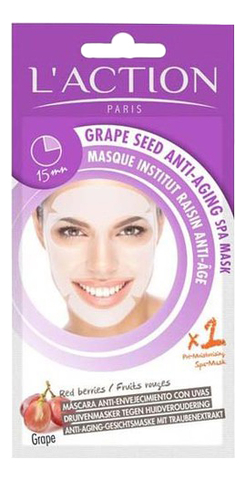 Антивозрастная маска для лица с экстрактом виноградных косточек Grape Seed Anti-Aging Spa Mask 20г