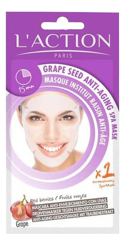 

Антивозрастная маска для лица с экстрактом виноградных косточек Grape Seed Anti-Aging Spa Mask 20г