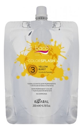 

Полуперманентный краситель для волос Colorsplash Vivids & Pastels 200мл: 3 Yellow Burst, Полуперманентный краситель для волос Colorsplash Vivids & Pastels 200мл