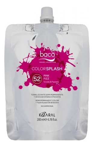 

Полуперманентный краситель для волос Colorsplash Vivids & Pastels 200мл: 52 Pink Fizz, Полуперманентный краситель для волос Colorsplash Vivids & Pastels 200мл