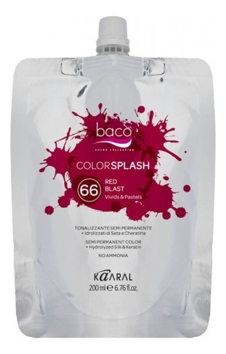 

Полуперманентный краситель для волос Colorsplash Vivids & Pastels 200мл: 66 Red Blast, Полуперманентный краситель для волос Colorsplash Vivids & Pastels 200мл