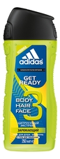Adidas Гель для тела и волос Get Ready For Him Hair & Body Shower Gel 2In1 250мл