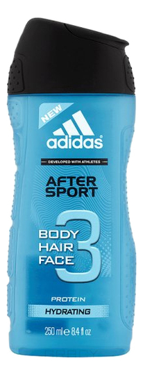 Универсальный гель для душа After Sport Body Hair Face 3 In 1 250мл