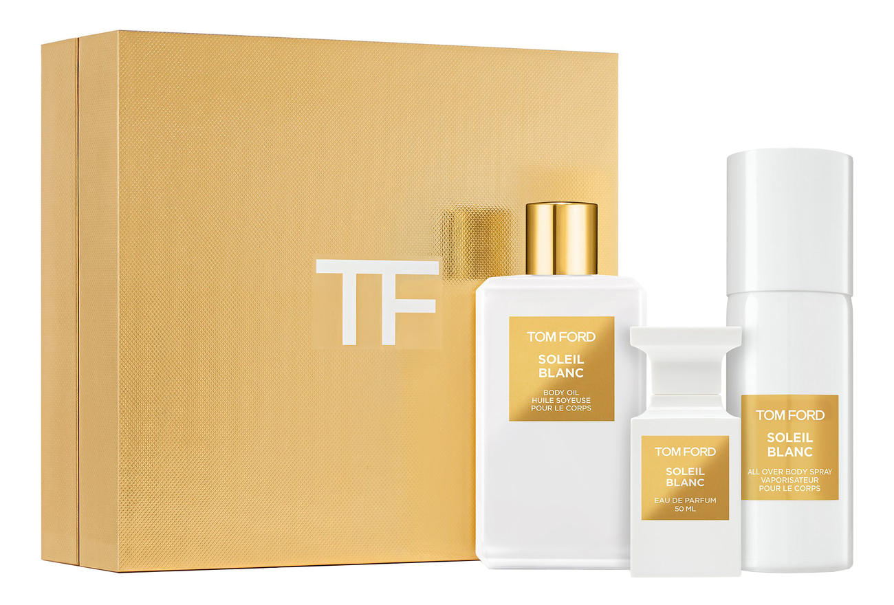 

Soleil Blanc: набор (п/вода 50мл + масло д/тела 250мл + спрей д/тела 150мл), Soleil Blanc