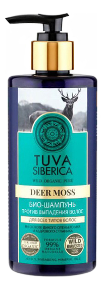 Био-шампунь против выпадения волос Tuva Siberica Deer Moss 300мл