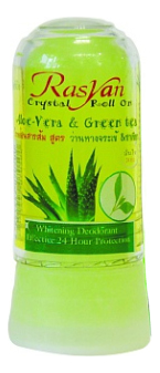 

Шариковый дезодорант Rasyan Crystal Roll-On Aloe-Vera & Green Tea 80г (алоэ вера и зеленый чай)