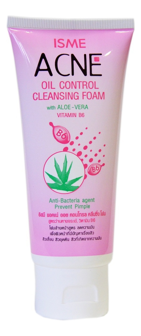 Пенка для умывания с экстрактом алоэ вера и витамином В6 Acne Oil Control 60мл