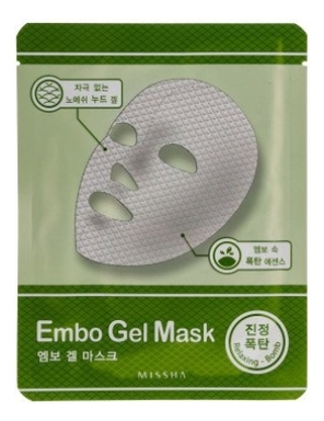 

Тканевая успокаивающая маска для лица Embo Gel Mask Relaxing Bomb 30г