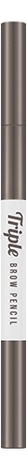 

Автоматический карандаш для бровей Triple Brow Pencil 0,58г: Dark Brown, Автоматический карандаш для бровей Triple Brow Pencil 0,58г