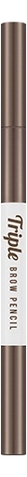 

Автоматический карандаш для бровей Triple Brow Pencil 0,58г: Natural Brown, Автоматический карандаш для бровей Triple Brow Pencil 0,58г