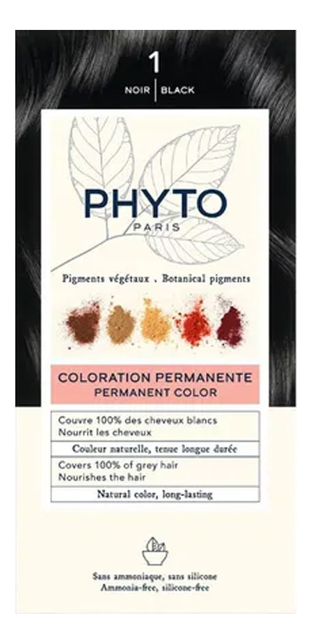 

Краска для волос Phyto Color: 1 Черный, Краска для волос Phyto Color