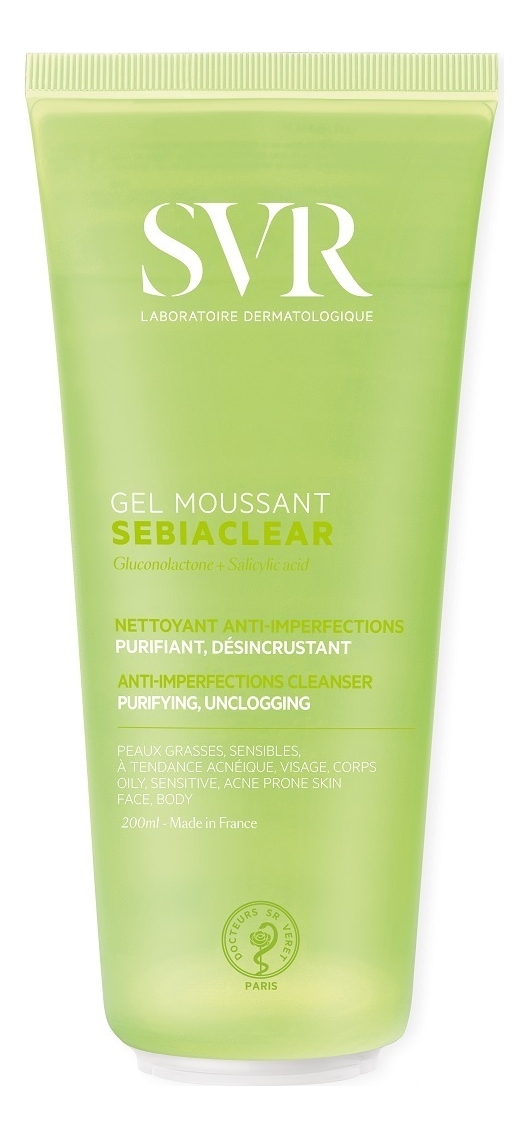 Пенящийся мусс для лица Sebiaclear Gel Moussant: Мусс 200мл