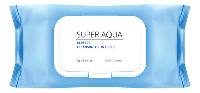 

Очищающие салфетки для лица Super Aqua Perfect Cleansing Oil In Tissue 30шт