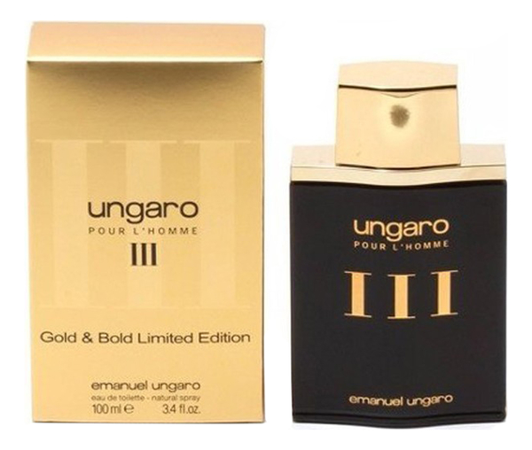 

Ungaro Pour L'Homme III Gold & Bold Limited Edition: туалетная вода 100мл, Ungaro Pour L'Homme III Gold & Bold Limited Edition
