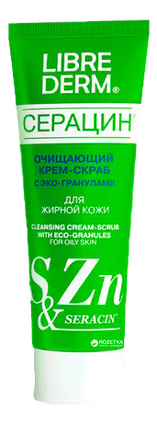 Очищающий крем-скраб с эко-гранулами для жирной кожи Серацин Seracine Cleansing Cream-Scrub 75мл очищающий крем скраб с эко гранулами для жирной кожи серацин seracine cleansing cream scrub 75мл