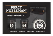 Percy Nobleman Набор для ухода за бородой Beard Grooming (шампунь 30мл + масло 30мл + бальзам 20мл + расческа)