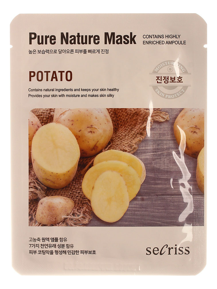 

Тканевая маска для лица экстрактом картофеля Secriss Pure Nature Mask Potato 25мл