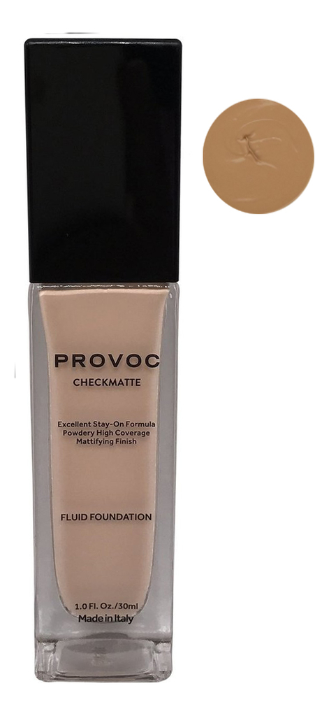 Тональная основа для лица CheckMatte Fluid Foundation Mattifying Finish 30мл: No25 provoc checkmatte foundation