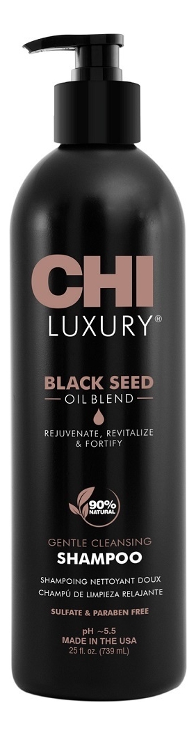 

Очищающий шампунь для волос с маслом семян черного тмина Luxury Black Seed Gentle Cleansing Shampoo: Шампунь 739мл, Очищающий шампунь для волос с маслом семян черного тмина Luxury Black Seed Gentle Cleansing Shampoo