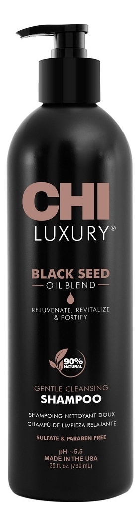 Очищающий шампунь для волос с маслом семян черного тмина Luxury Black Seed Gentle Cleansing Shampoo: Шампунь 739мл сухой шампунь с маслом семян черного тмина luxury black seed oil dry shampoo 150г