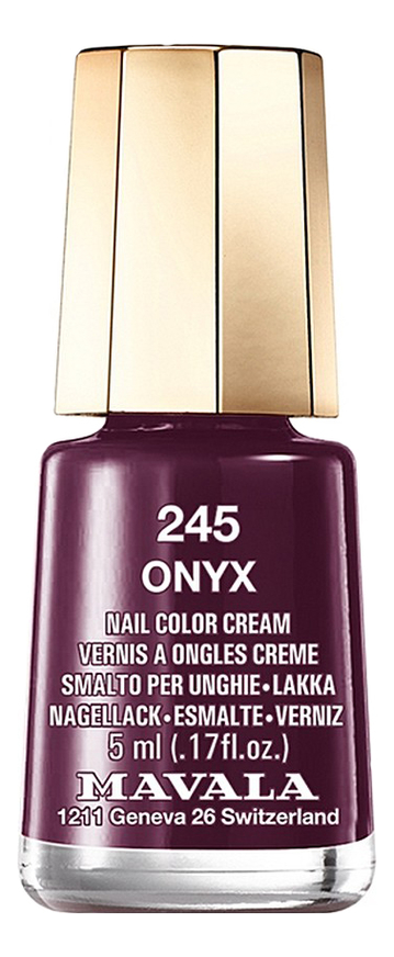 

Лак для ногтей Nail Color Cream 5мл: 245 Onyx, Лак для ногтей Nail Color Cream 5мл