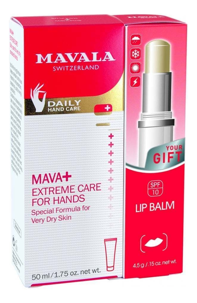 

Набор (крем д/рук Mava+ 50мл + бальзам д/губ Lip Balm 4,5г)