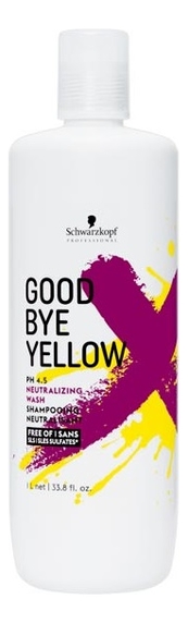 

Бессульфатный шампунь с антижелтым эффектом Goodbye Yellow Shampoo: Шампунь 1000мл, Бессульфатный шампунь с антижелтым эффектом Goodbye Yellow Shampoo