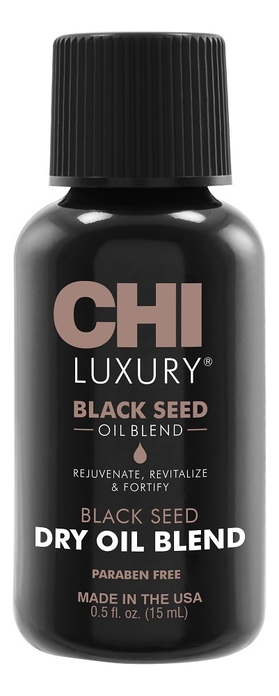 Масло сухое с экстрактом семян черного тмина Luxury Black Seed Oil Dry: Масло 15мл chi luxury black seed oil black seed dry oil масло сухое chi luxury с экстрактом семян чёрного тмина 15 мл