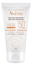Avene Солнцезащитный крем для лица с минералами Peaux Intolerantes Very High Protection Mineral Cream SPF50+