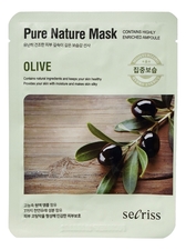 Anskin Тканевая маска для лица с экстрактом оливы Secriss Pure Nature Mask Olive 25мл