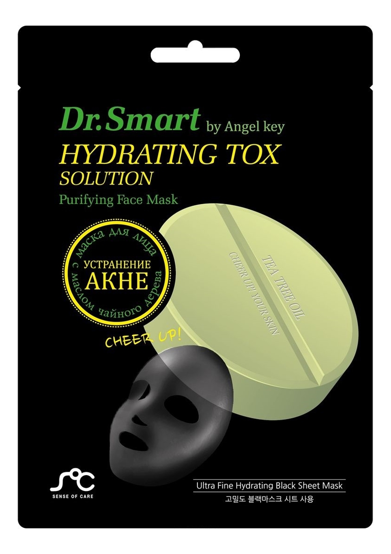 

Тканевая маска для лица с маслом чайного дерева Dr. Smart Hydrating Tox Solution 25мл