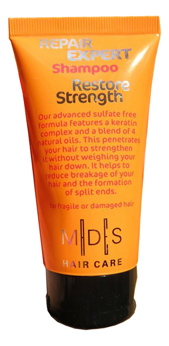Шампунь бессульфатный для волос с кератином MDS Hair Care Repair Expert Shampoo Restore Strength: Шампунь 75мл
